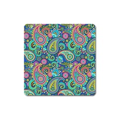 Patterns, Green Background, Texture Square Magnet by nateshop