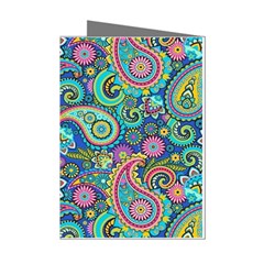 Patterns, Green Background, Texture Mini Greeting Cards (pkg Of 8) by nateshop