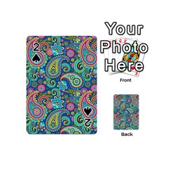 Patterns, Green Background, Texture Playing Cards 54 Designs (mini)