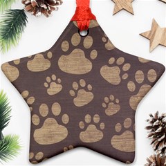 Paws Patterns, Creative, Footprints Patterns Ornament (star) by nateshop