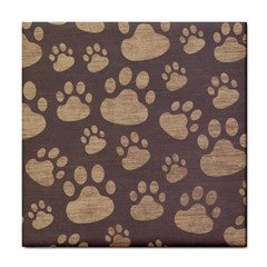 Paws Patterns, Creative, Footprints Patterns Tile Coaster by nateshop