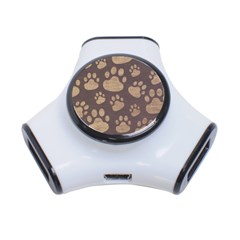 Paws Patterns, Creative, Footprints Patterns 3-port Usb Hub by nateshop