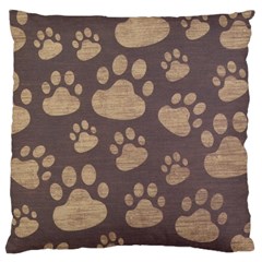 Paws Patterns, Creative, Footprints Patterns Large Cushion Case (one Side) by nateshop