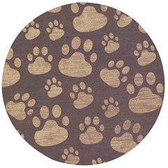 Paws Patterns, Creative, Footprints Patterns Wooden Bottle Opener (round) by nateshop