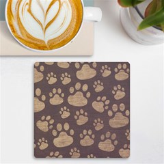 Paws Patterns, Creative, Footprints Patterns Uv Print Square Tile Coaster  by nateshop