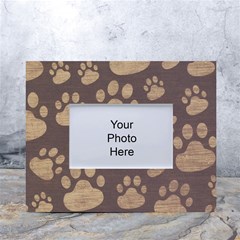 Paws Patterns, Creative, Footprints Patterns White Tabletop Photo Frame 4 x6  by nateshop