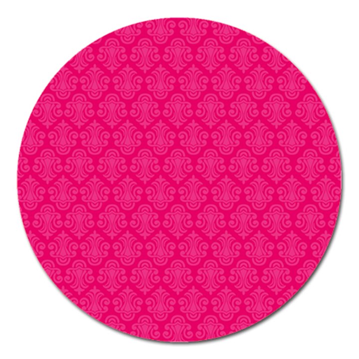 Pink Pattern, Abstract, Background, Bright, Desenho Magnet 5  (Round)