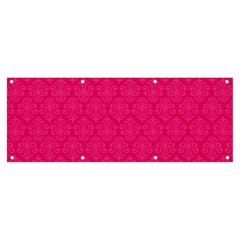 Pink Pattern, Abstract, Background, Bright, Desenho Banner And Sign 8  X 3  by nateshop