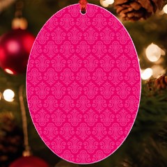 Pink Pattern, Abstract, Background, Bright, Desenho Uv Print Acrylic Ornament Oval by nateshop