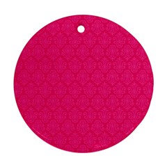 Pink Pattern, Abstract, Background, Bright, Desenho Ornament (round) by nateshop