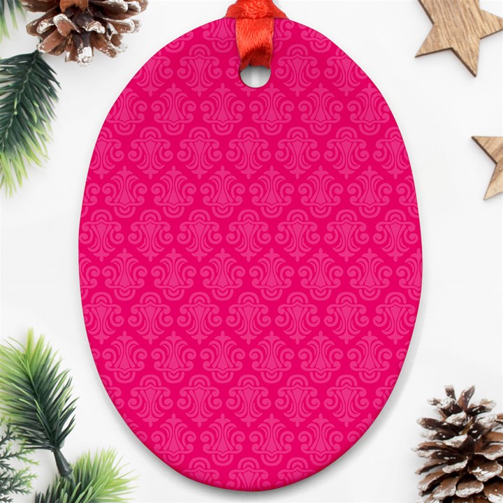 Pink Pattern, Abstract, Background, Bright, Desenho Ornament (Oval)