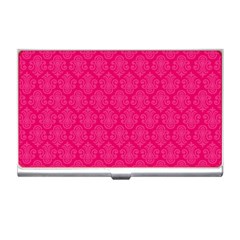 Pink Pattern, Abstract, Background, Bright, Desenho Business Card Holder by nateshop