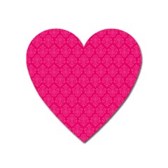 Pink Pattern, Abstract, Background, Bright, Desenho Heart Magnet by nateshop