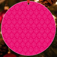 Pink Pattern, Abstract, Background, Bright, Desenho Uv Print Acrylic Ornament Round by nateshop