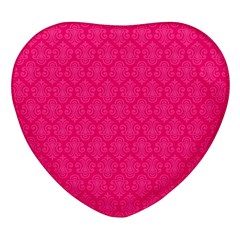 Pink Pattern, Abstract, Background, Bright, Desenho Heart Glass Fridge Magnet (4 Pack) by nateshop