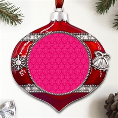 Pink Pattern, Abstract, Background, Bright, Desenho Metal Snowflake And Bell Red Ornament