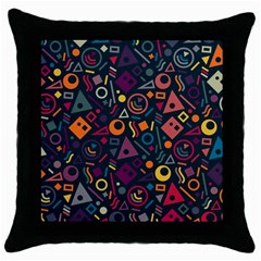 Random, Abstract, Forma, Cube, Triangle, Creative Throw Pillow Case (black)