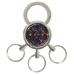 Random, Abstract, Forma, Cube, Triangle, Creative 3-Ring Key Chain Front