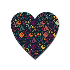 Random, Abstract, Forma, Cube, Triangle, Creative Heart Magnet