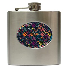 Random, Abstract, Forma, Cube, Triangle, Creative Hip Flask (6 Oz)