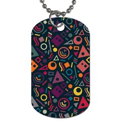 Random, Abstract, Forma, Cube, Triangle, Creative Dog Tag (two Sides)