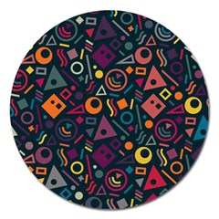 Random, Abstract, Forma, Cube, Triangle, Creative Magnet 5  (round)