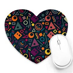 Random, Abstract, Forma, Cube, Triangle, Creative Heart Mousepad