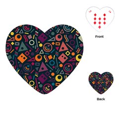 Random, Abstract, Forma, Cube, Triangle, Creative Playing Cards Single Design (heart)