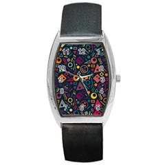 Random, Abstract, Forma, Cube, Triangle, Creative Barrel Style Metal Watch