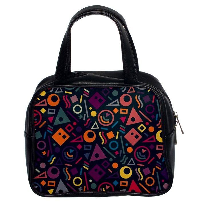 Random, Abstract, Forma, Cube, Triangle, Creative Classic Handbag (Two Sides)