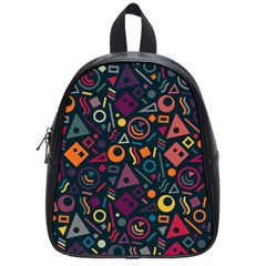 Random, Abstract, Forma, Cube, Triangle, Creative School Bag (small)