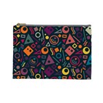 Random, Abstract, Forma, Cube, Triangle, Creative Cosmetic Bag (Large) Front