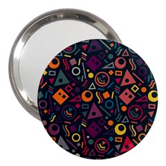 Random, Abstract, Forma, Cube, Triangle, Creative 3  Handbag Mirrors