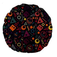 Random, Abstract, Forma, Cube, Triangle, Creative Large 18  Premium Round Cushions