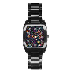 Random, Abstract, Forma, Cube, Triangle, Creative Stainless Steel Barrel Watch