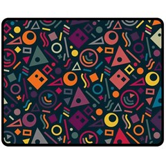 Random, Abstract, Forma, Cube, Triangle, Creative Two Sides Fleece Blanket (medium)