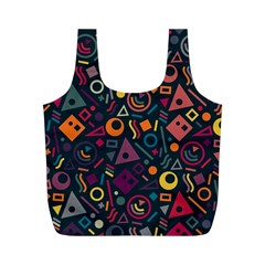 Random, Abstract, Forma, Cube, Triangle, Creative Full Print Recycle Bag (m)