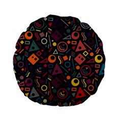 Random, Abstract, Forma, Cube, Triangle, Creative Standard 15  Premium Flano Round Cushions