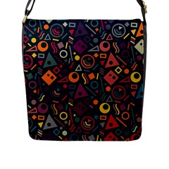 Random, Abstract, Forma, Cube, Triangle, Creative Flap Closure Messenger Bag (l)