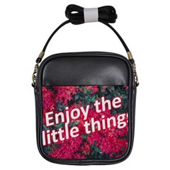 Indulge In Life s Small Pleasures  Girls Sling Bag by dflcprintsclothing