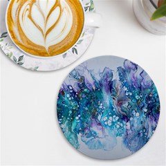 Sea Anemone Uv Print Round Tile Coaster by CKArtCreations