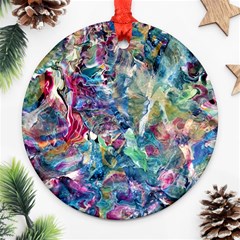 Abstract Confluence Ornament (round) by kaleidomarblingart