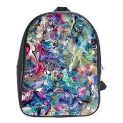 Abstract Confluence School Bag (large) by kaleidomarblingart