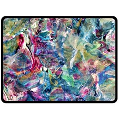 Abstract Confluence Fleece Blanket (large) by kaleidomarblingart