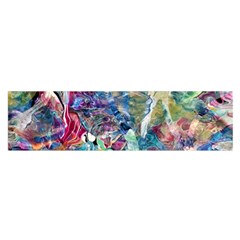 Abstract Confluence Oblong Satin Scarf (16  X 60 ) by kaleidomarblingart