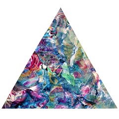 Abstract Confluence Wooden Puzzle Triangle by kaleidomarblingart