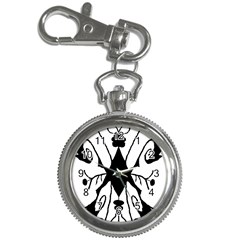 Black Silhouette Artistic Hand Draw Symbol Wb Key Chain Watches by dflcprintsclothing