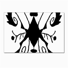 Black Silhouette Artistic Hand Draw Symbol Wb Postcard 4 x 6  (pkg Of 10) by dflcprintsclothing