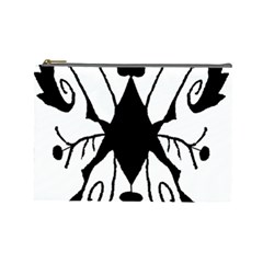 Black Silhouette Artistic Hand Draw Symbol Wb Cosmetic Bag (large) by dflcprintsclothing