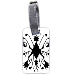 Black Silhouette Artistic Hand Draw Symbol Wb Luggage Tag (two Sides) by dflcprintsclothing